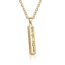 Love Jewelry Personalized Couple Stainless Steel Necklace Engraved Initial Name Vertical Bar Pendant Necklace Gifts for Boyfriend