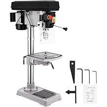 15 in Benchtop Drill Press with Swing-away Safety Guard, 7.5 Amp 120V Pure Copper Motor, 288-3084 RPM Variable Speed, 0-45 Tilting Worktable, Tabletop Drilling Machine for Wood Metal