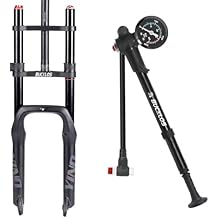 BUCKLOS 20 x 4.0 inch Fat Tire MTB Air Double Crown Suspension Fork & Bike Shock Pump for Front Air Suspension Fork Rear Shocks Bicycle Tire Pump