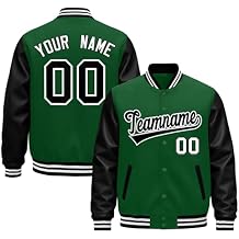 KXK Custom Varsity Jacket with Leather Sleeves,Personalized Stitched Text Logo, Baseball Jacket for Men Women Youth