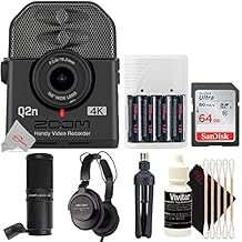 Teds Electronics Zoom Q2n-4K Ultra High Definition Handy Video Recorder + Zoom ZDM-1 Podcast Mic Pack Accessory Bundle + Accessory Kit