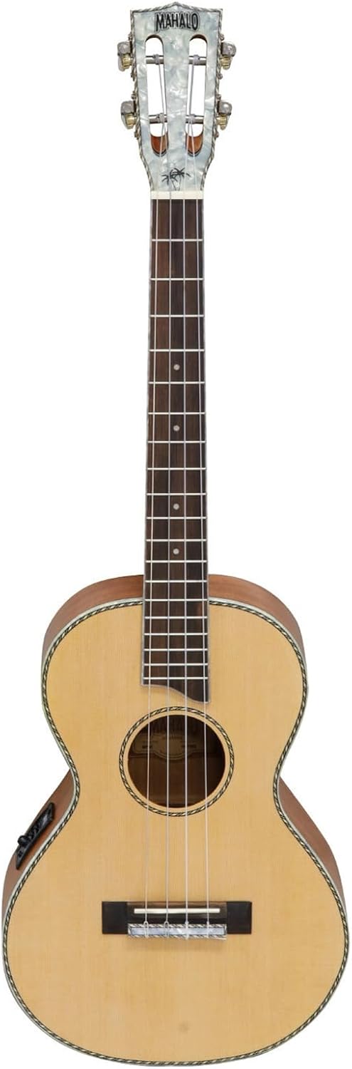 MAHALO Pearl Series Baritone Ukulele Top Material Sitoca Spruce Single Board with Pickup MP4E