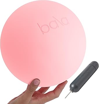Bala Pilates Ball, Non-Weighted Exercise Ball - Small 8" Yoga Ball for Barre, Stretching, Strength & Core Training - Workout Accessory with Mini Pump for Home Gym & Fitness Routines - 100% PVC