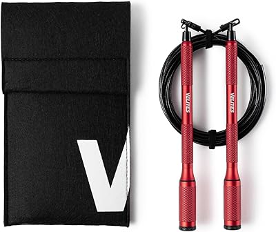 Velites Cyclone Jump Rope Ultralight Skipping Rope | Premium Design for DOUBLE UNDERS and CROSSOVERS | Detachable Handle and 360o System